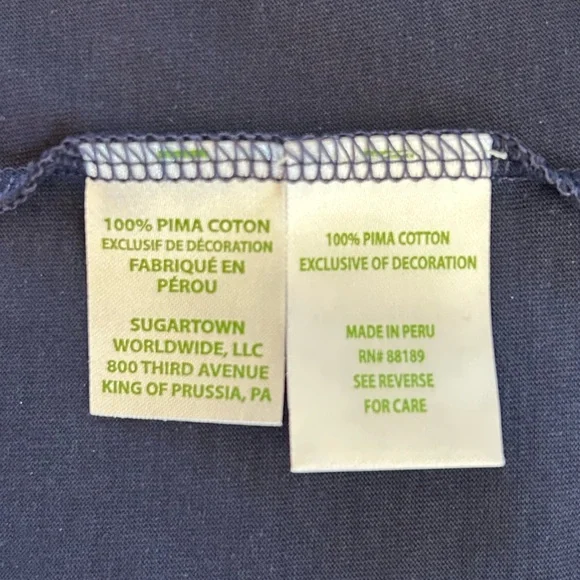 Lilly Pulitzer | Women’s ‘True Navy’ Pima Cotton Brewster Tee Shirt Dress Size L - Picture 14 of 16